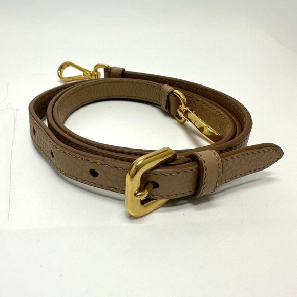 PRADA 1BA058 logo 2WAY Hand Bag Leather Beige - Picture 11 of 16